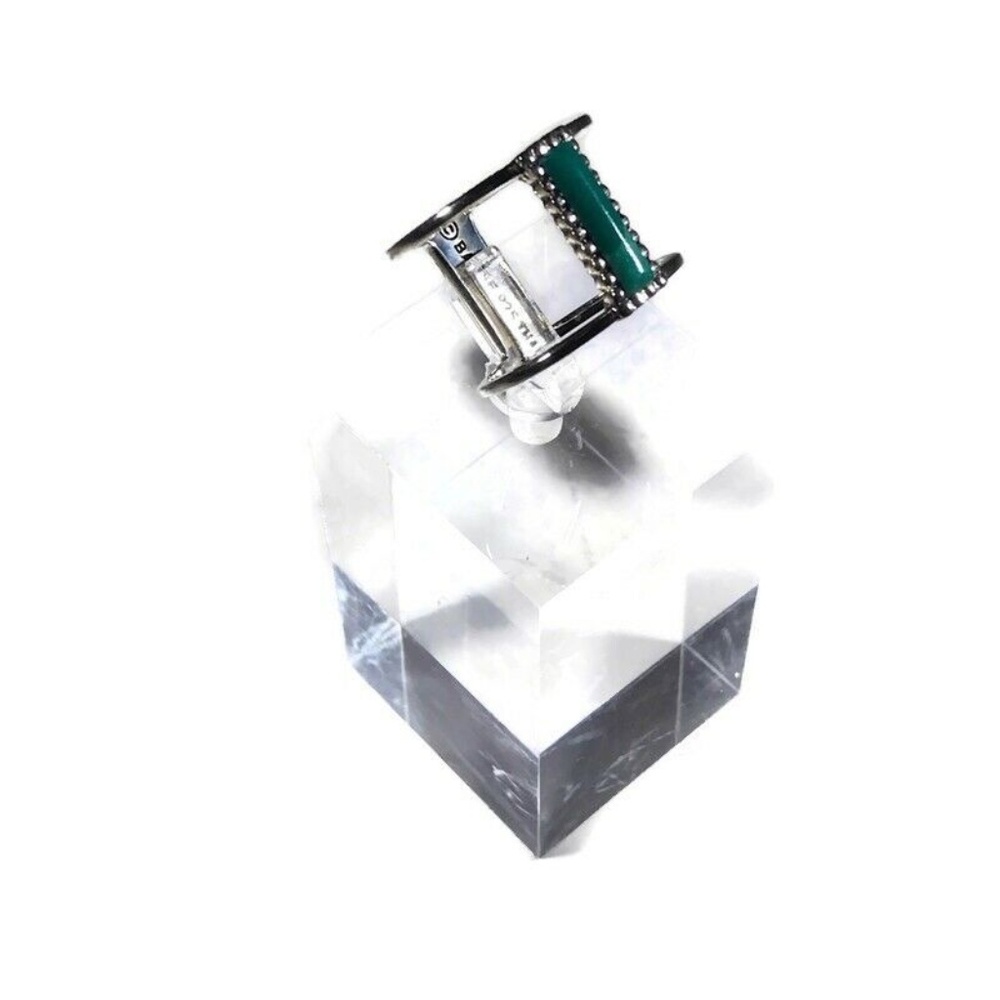 Sterling and Turquoise Open Band Ring Size 7 NIB
